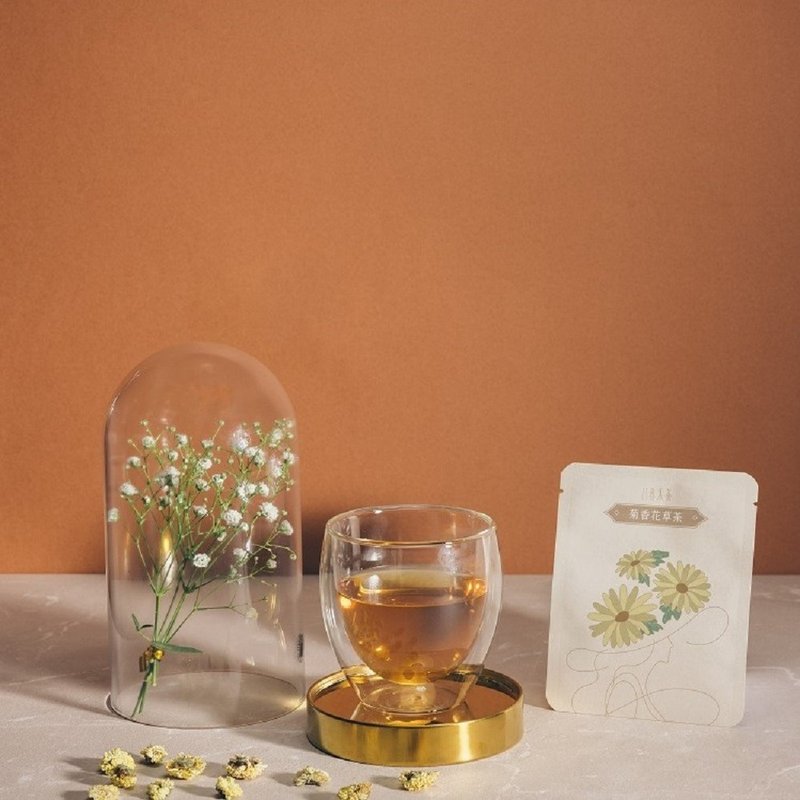 【花草茶包】菊香花草茶 10 入/无加糖自然甜/婚礼小物/花草茶礼盒 - 茶 - 其他材质 橘色