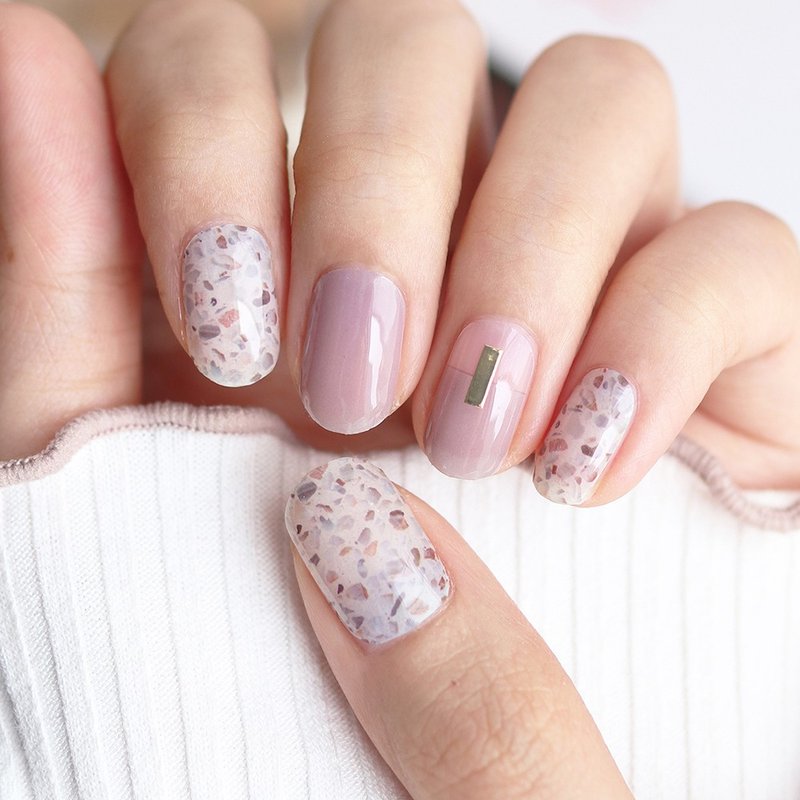 【Lunacaca凝胶指甲贴】C00964 彩石世界 轻松拆除|易用|不伤真甲 - 指甲油/指甲贴 - 塑料 