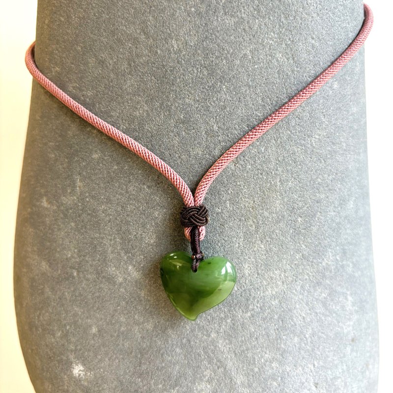 蕴翠凝光 - 北极玉光系列 - 台湾设计雕刻之翠玉项链 - 项链 - 玉石 绿色