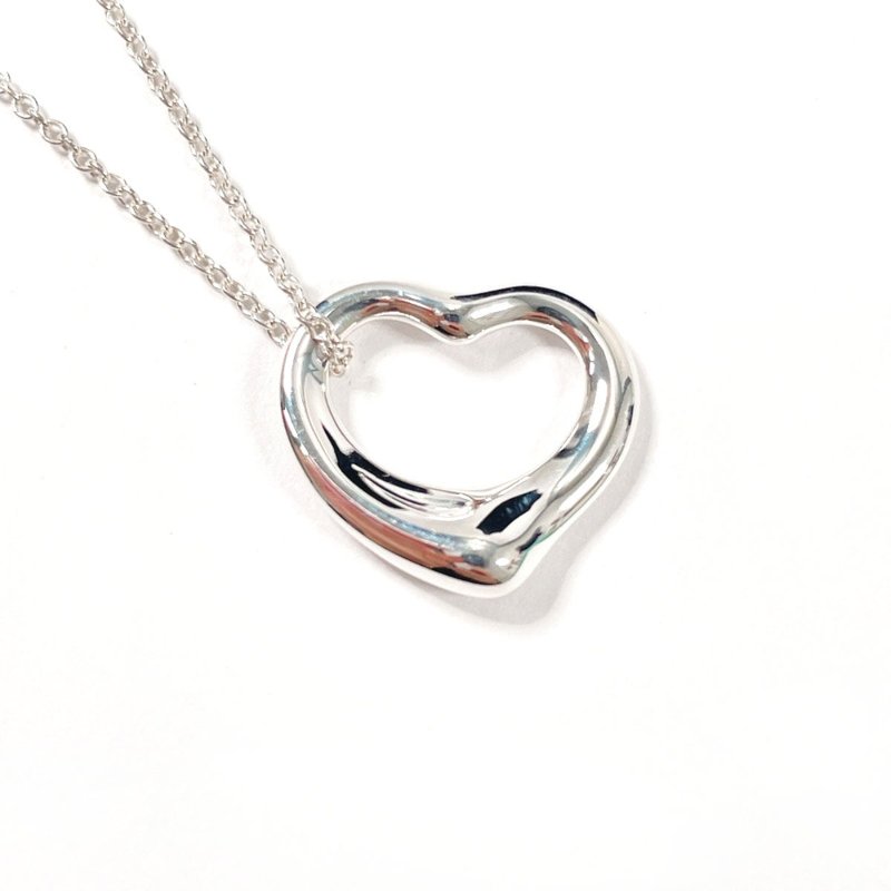 [日本直邮，二手，状况良好] Tiffany & Co. 项链，Open Heart，Elsa Peretti， 银银 - 项链 - 纯银 银色