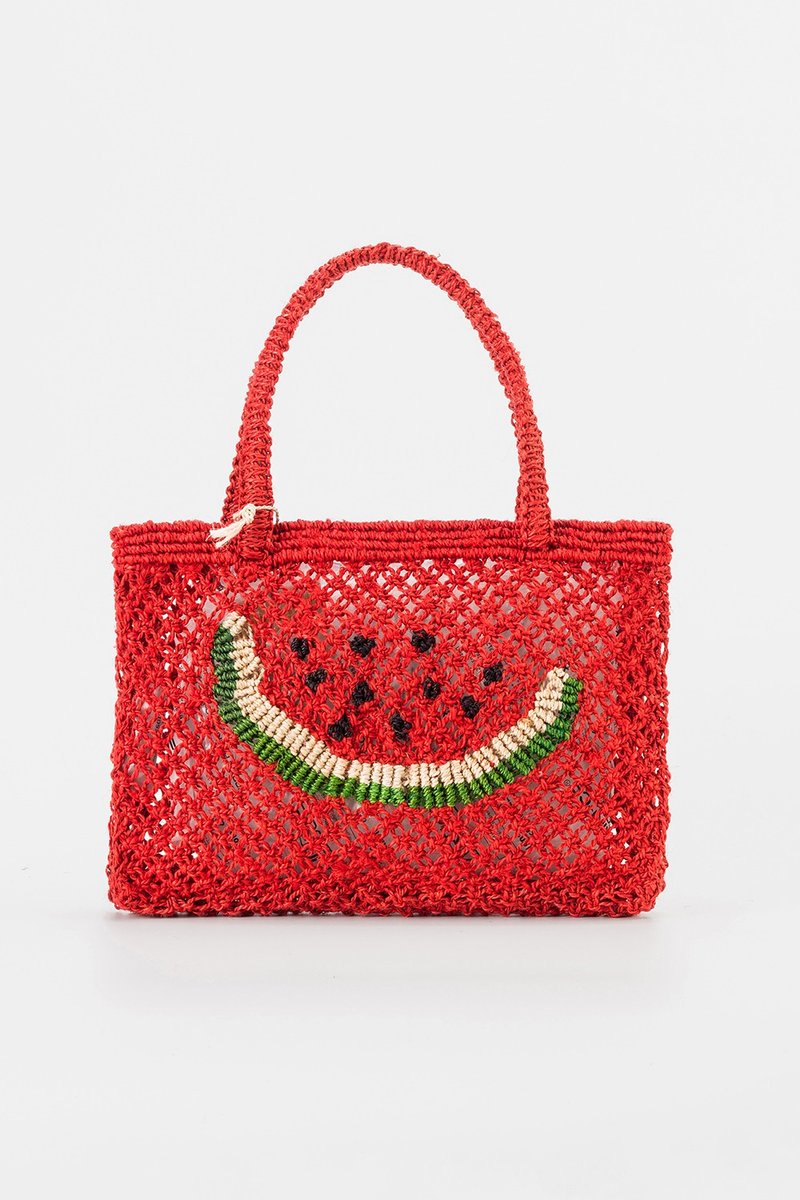 【The Jacksons】西瓜编织包-Tracy-红 - 手提包/手提袋 - 棉．麻 红色