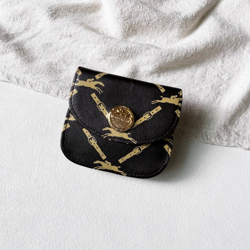Vintage Longchamp 老花金币小零钱包 - 零钱包 - 真皮 多色