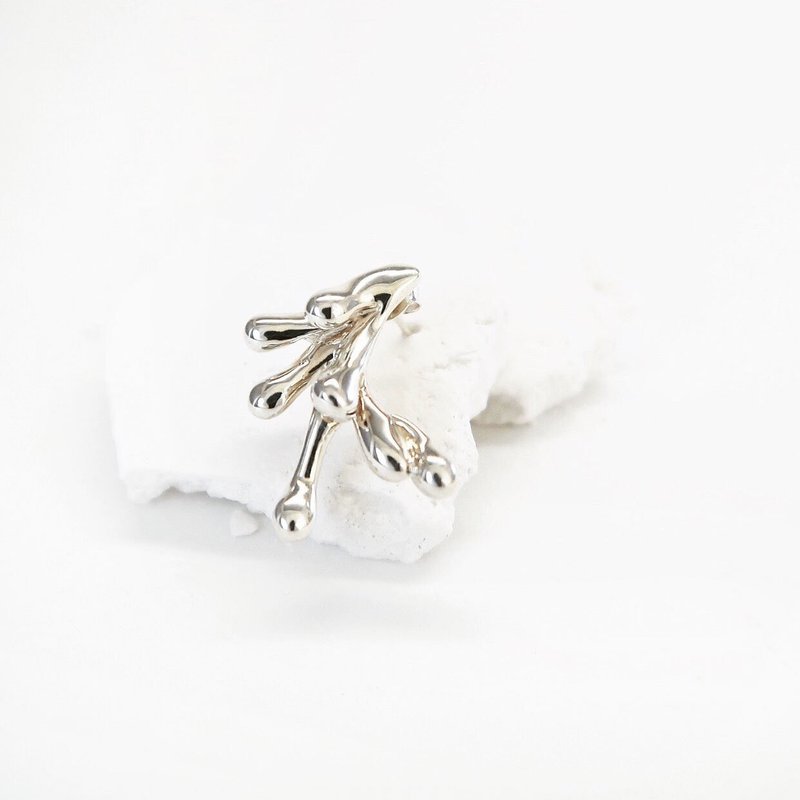 Arctic IV 纯银耳环 - 耳环/耳夹 - 纯银 