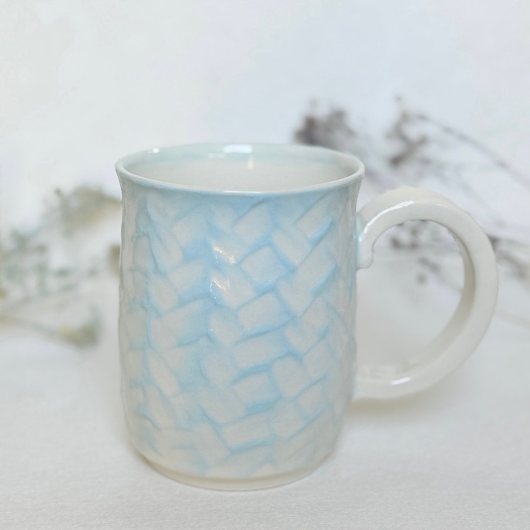 融融奶油。马克杯 手工陶瓷茶杯 咖啡杯 陶艺 新年礼物 - 其他杯子 - 瓷 蓝色