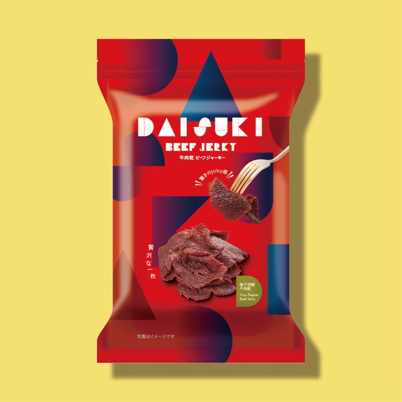 【精品肉干】日式柚子胡椒牛肉干-轻巧夹链包(130g) - 肉干/肉松 - 新鲜食材 多色