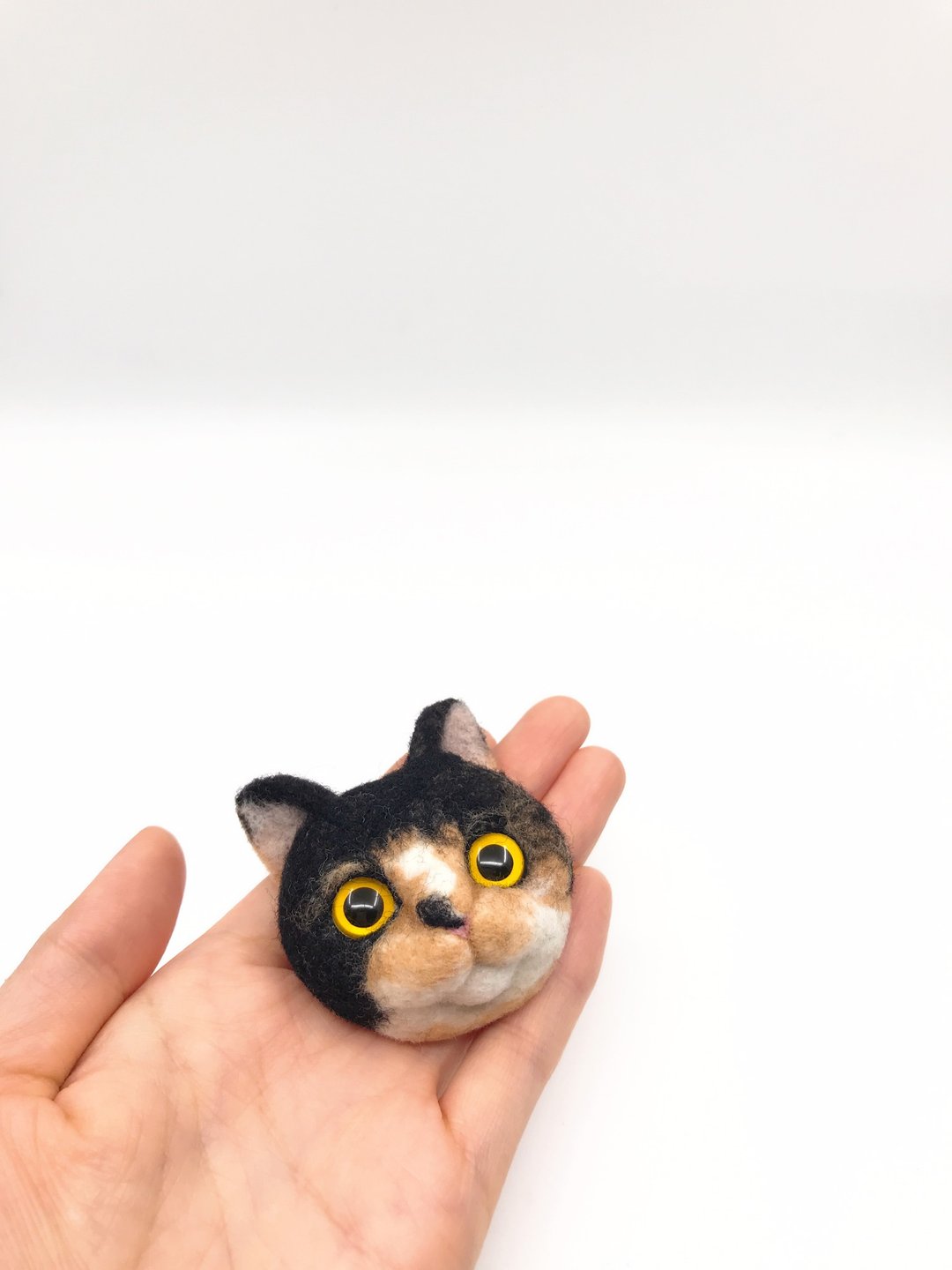 定制羊毛毡猫胸针/摆设-短毛猫/虎纹猫/玳瑁猫/三色猫 - 胸针 - 羊毛 多色