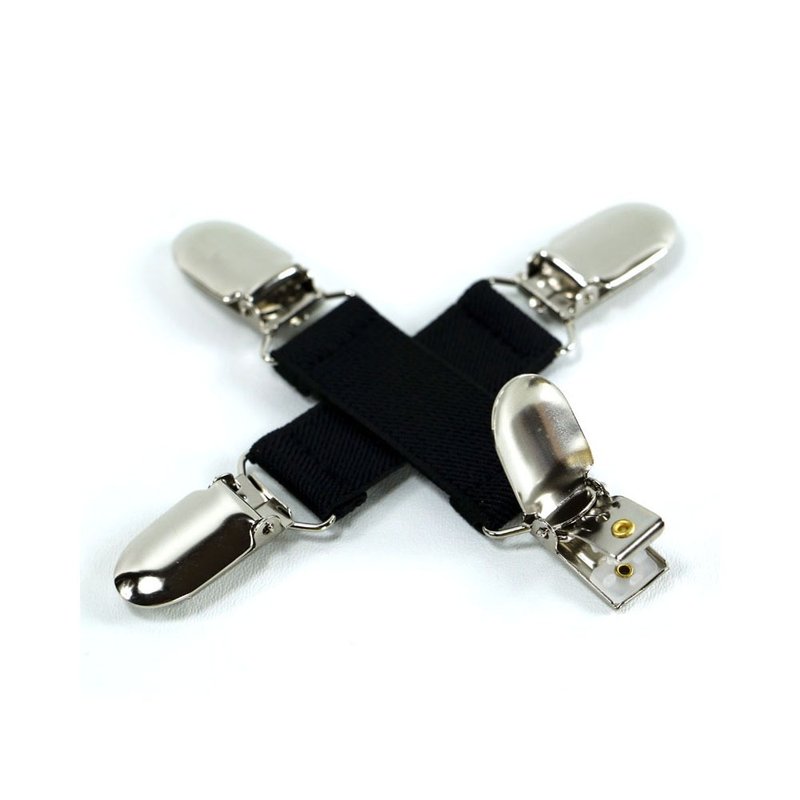 手帕夹 袖夹【台湾制造】【优雅素色】双头夹 腰身夹 洋装夹 腰夹 - 其他 - 棉．麻 黑色