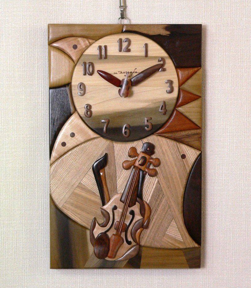 Clock Strings - 时钟/闹钟 - 木头 咖啡色