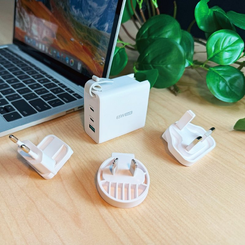 j5create 65W GaN氮化镓三孔PD/QC极速充电器 -– JUP3565V - 充电宝/传输线 - 塑料 白色