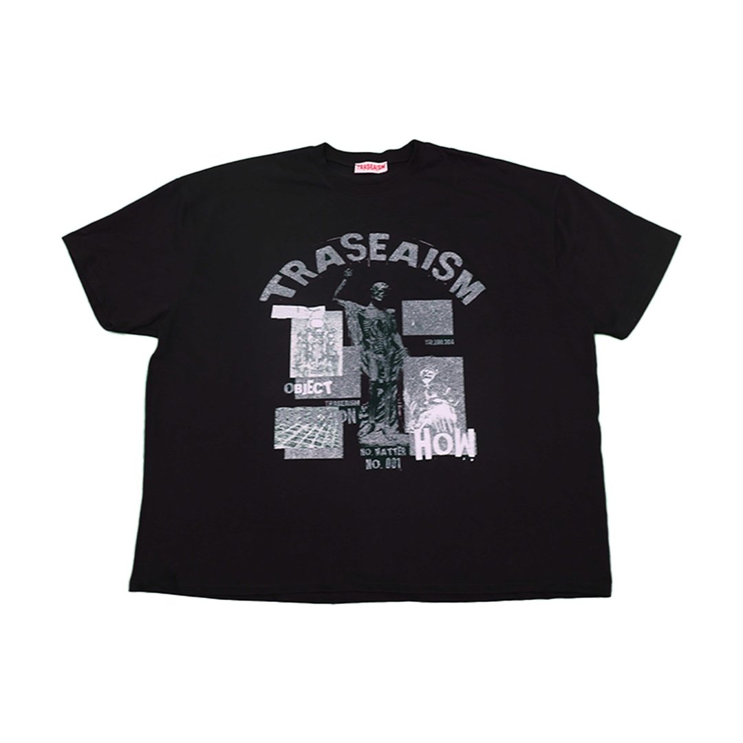 骷髅印花 T 恤 (黑色) - 中性连帽卫衣/T 恤 - 棉 黑色