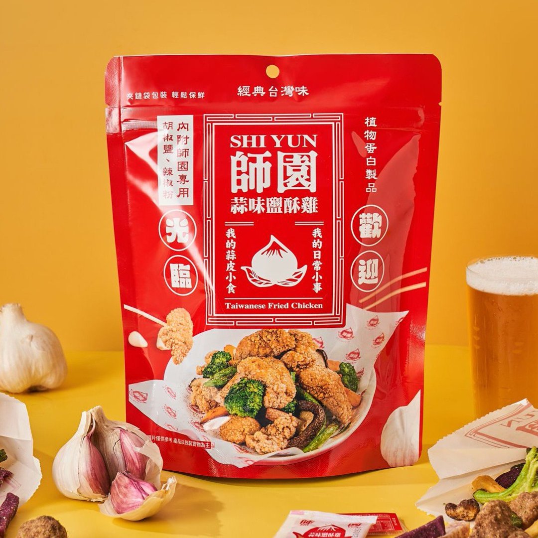师园蒜味盐酥鸡脆片 180g | 经典台湾味盐酥鸡饼干 - 零食/点心 - 其他材质 多色