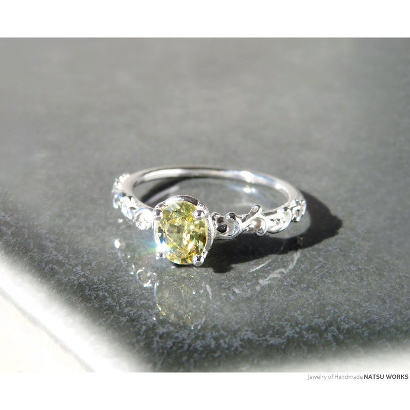 马里红石榴石 戒指 / Mali Garnet Ring - 戒指 - 宝石 黄色