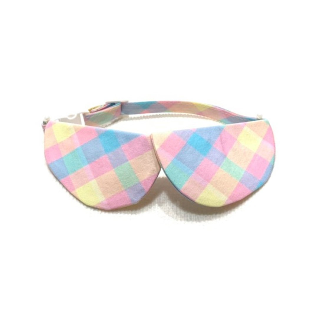 Ella Wang Design Peter Pan Collar 宠物 圆领 颈圈 格纹 - 项圈/牵绳 - 棉 粉红色