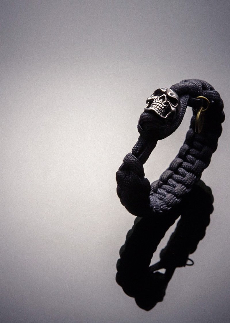 Skull Survival Bracelet(Navy Blue) | 骷髅求生手环(海军蓝) - 手链/手环 - 纯银 多色