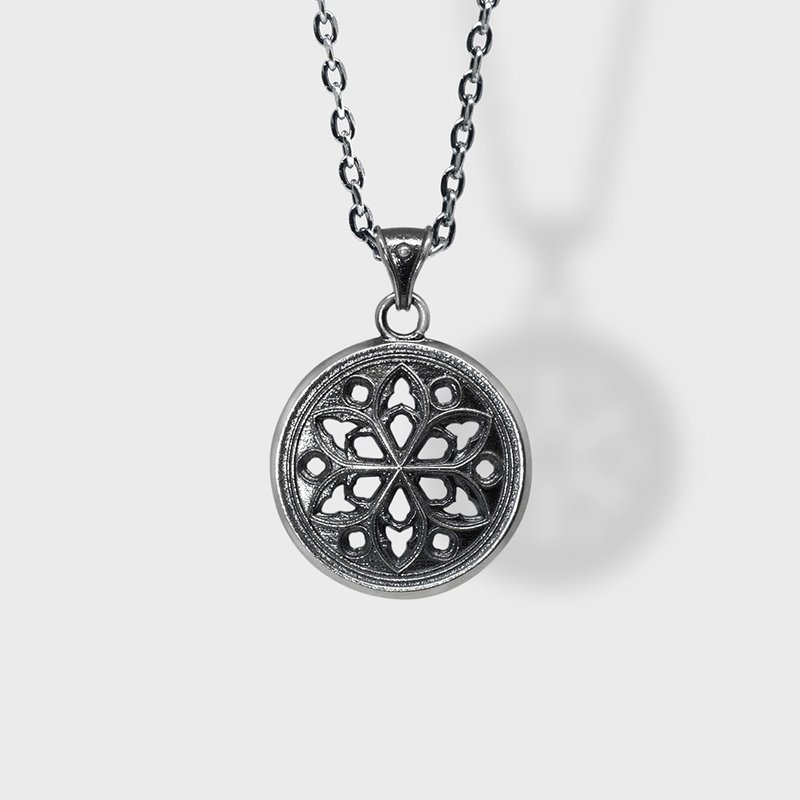 AZOTH | 圣母玫瑰轮项链 - 项链 - 纯银 银色