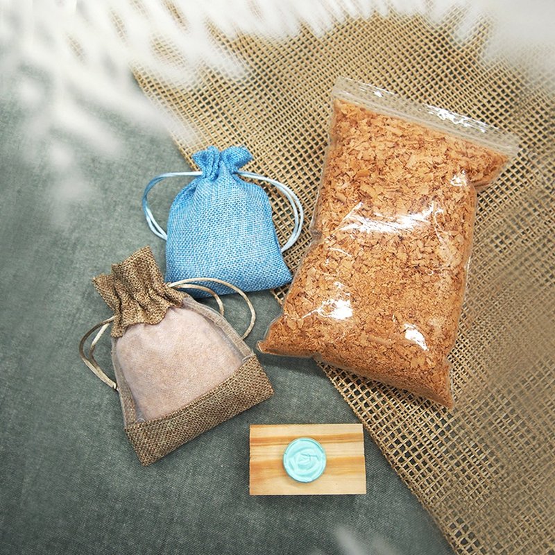 桧木香氛入门仿麻款- 桧木香氛袋 附赠随机迷你扩香石 补充桧木包 - 香薰/精油/线香 - 木头 