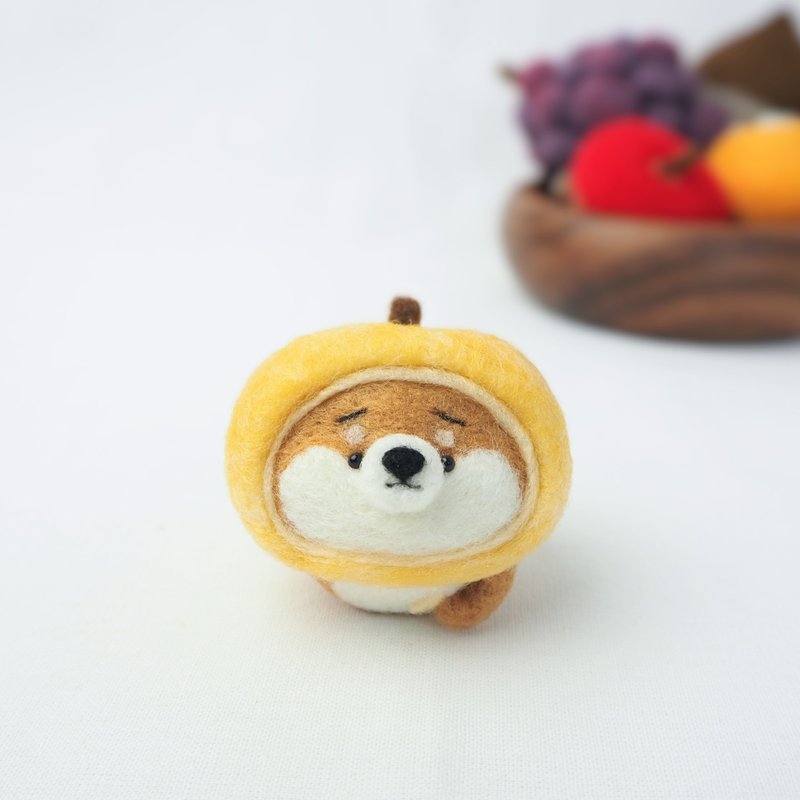 Nashi's Mayu Shiba Inu（红柴犬、黑柴犬、白柴犬）羊毛毡 - 摆饰 - 羊毛 黄色