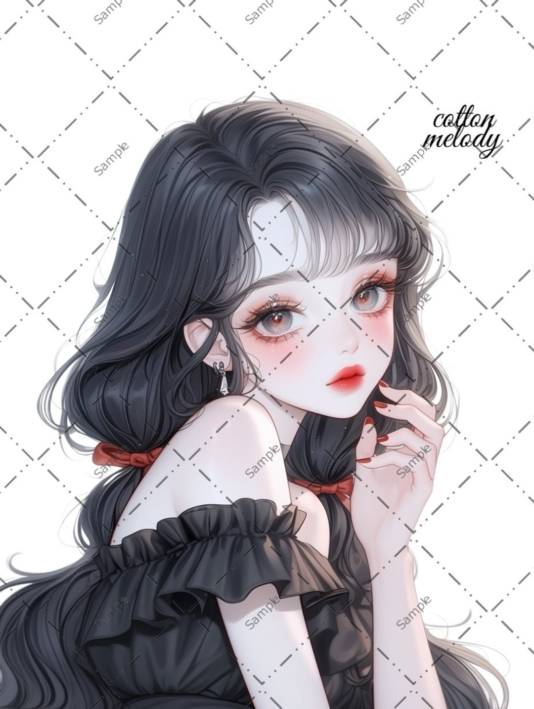 原创贴纸 no.1551 人物贴纸 原创贴纸 人物贴纸 女孩贴纸 原创人物贴纸 - 贴纸 - 纸 