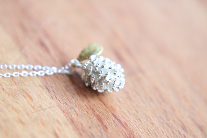 零码 小松果 项链 纯银 - 项链 - 纯银 银色