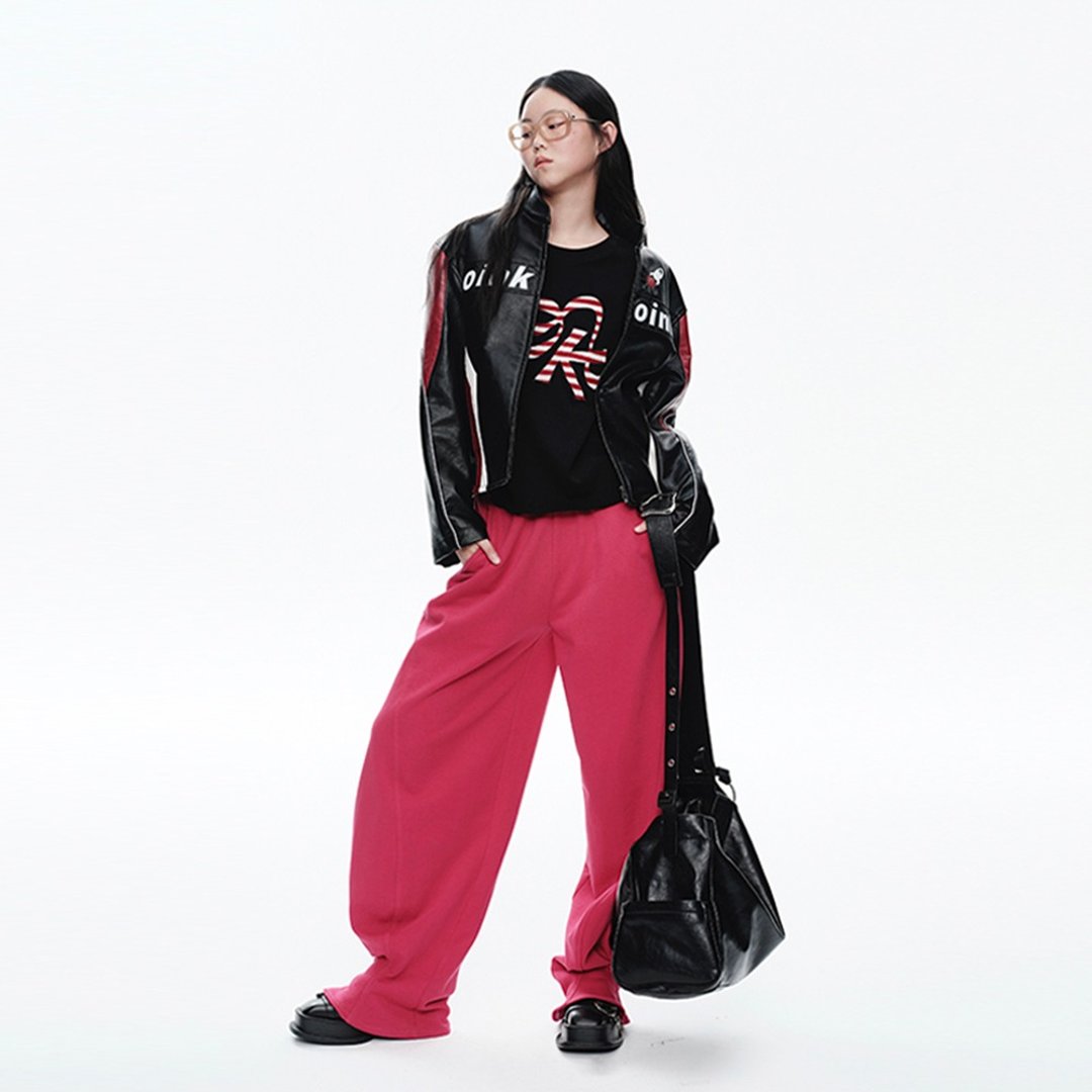 火龙果香蕉宽松卫裤 - 女装长裤 - 其他材质 多色