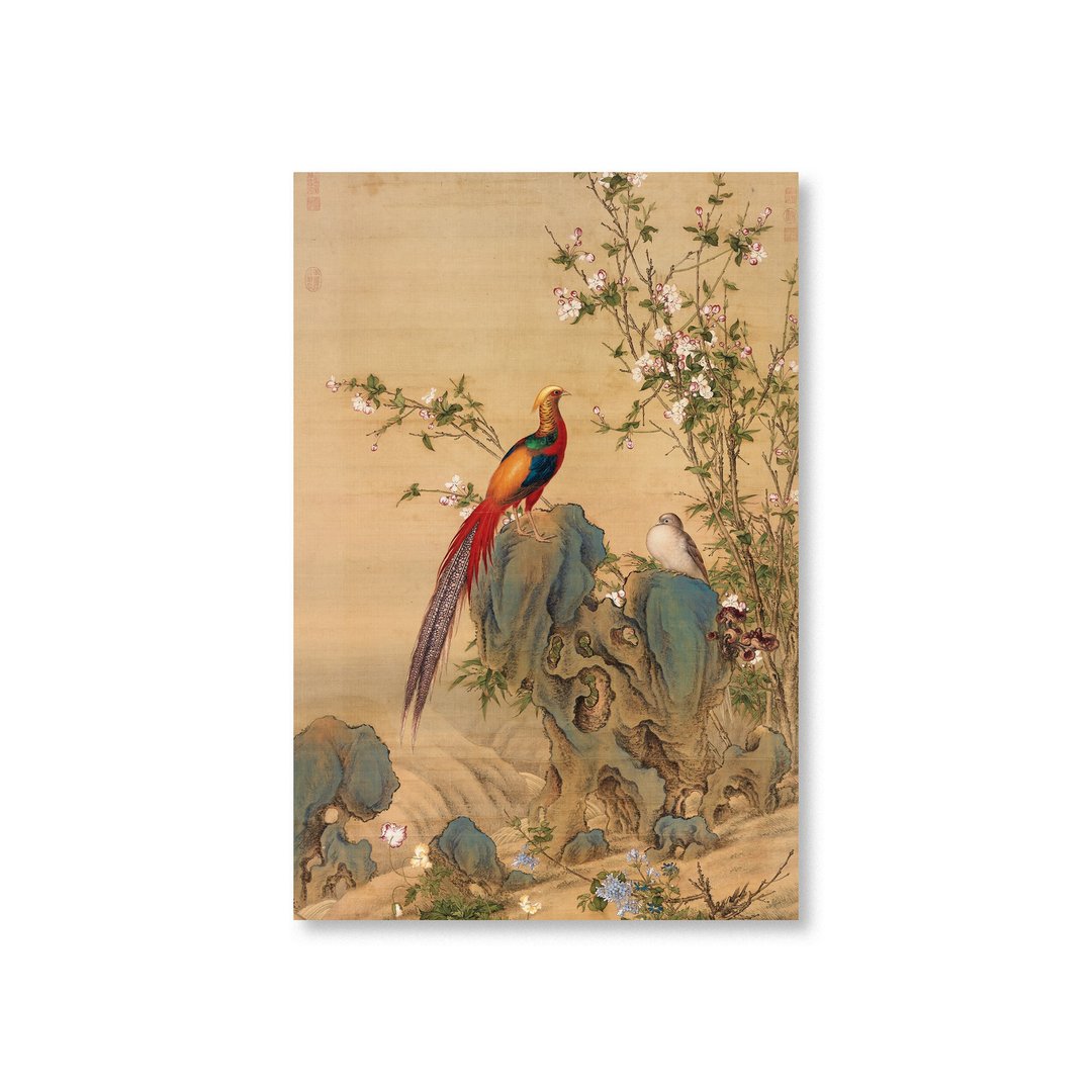【明信片・Postcard】郎世宁・锦春图 - 卡片/明信片 - 纸 卡其色
