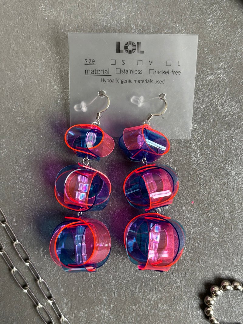 PVC Design F16 耳夹/耳饰 - 耳环/耳夹 - 其他材质 粉红色