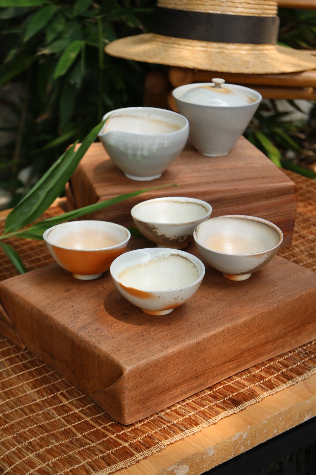 柴烧白瓷盖碗茶器组 - 茶具/茶杯 - 陶 透明
