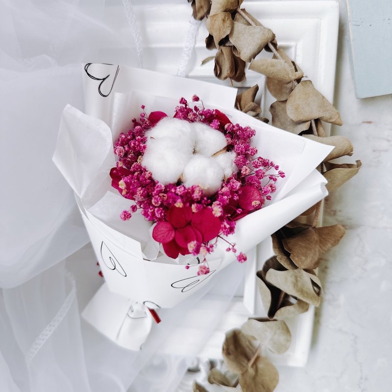 甜甜玫果 干燥小花束 干燥花束 手作花束/迷你花束/捧花礼/干燥花 - 摆饰 - 植物．花 红色