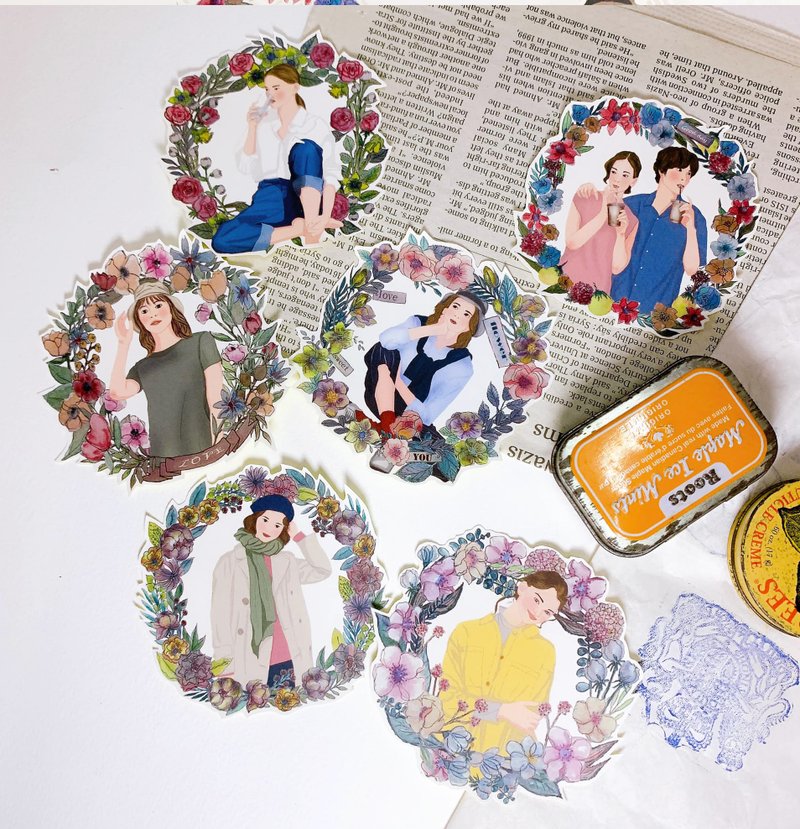 花漾女孩 - 贴纸 - 纸 