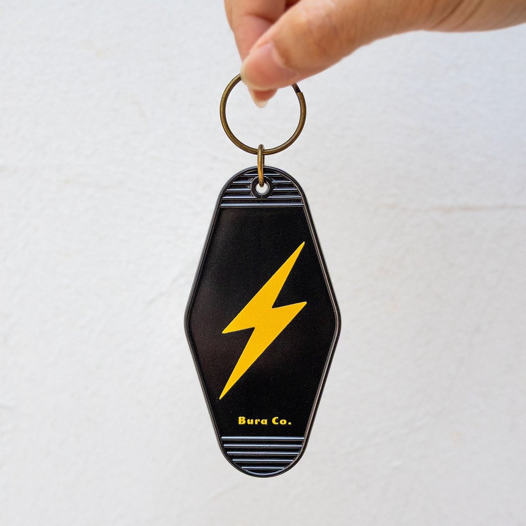 经典闪电饭店钥匙圈 Lightning BURA Hotel Keyring - 钥匙链/钥匙包 - 塑料 黑色