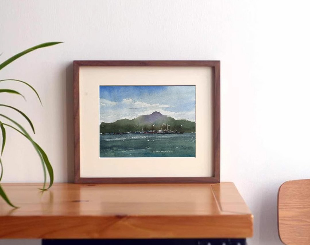 东海岸01 | 疗愈水彩系列 水彩原画 - 海报/装饰画/版画 - 纸 白色