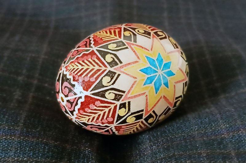 星湖图腾 乌克兰复活节彩蛋 真鸡蛋 Pysanka 手工艺术装饰 - 摆饰 - 其他材质 多色