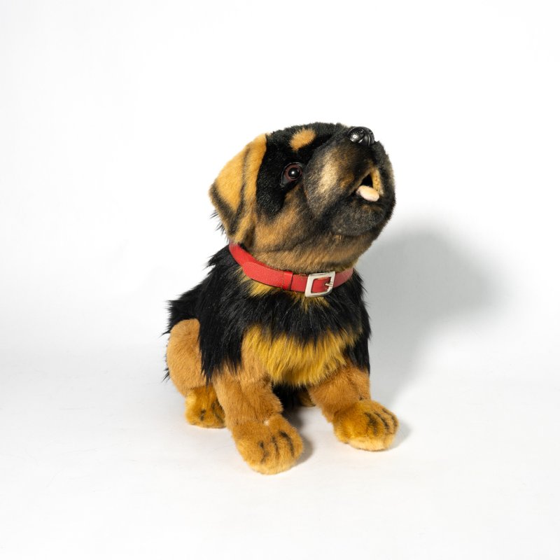 Hansa 8369-德牧幼仔坐姿 37厘米 - 玩偶/公仔 - 环保材料 黑色