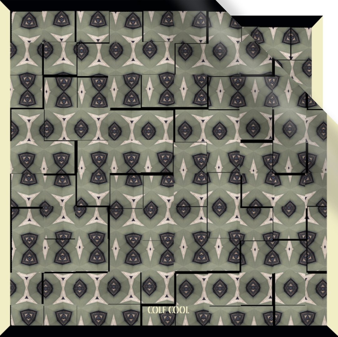【Geometric World】真丝围巾 都会 真丝头巾 方巾 情人节礼物 - 丝巾 - 丝．绢 多色