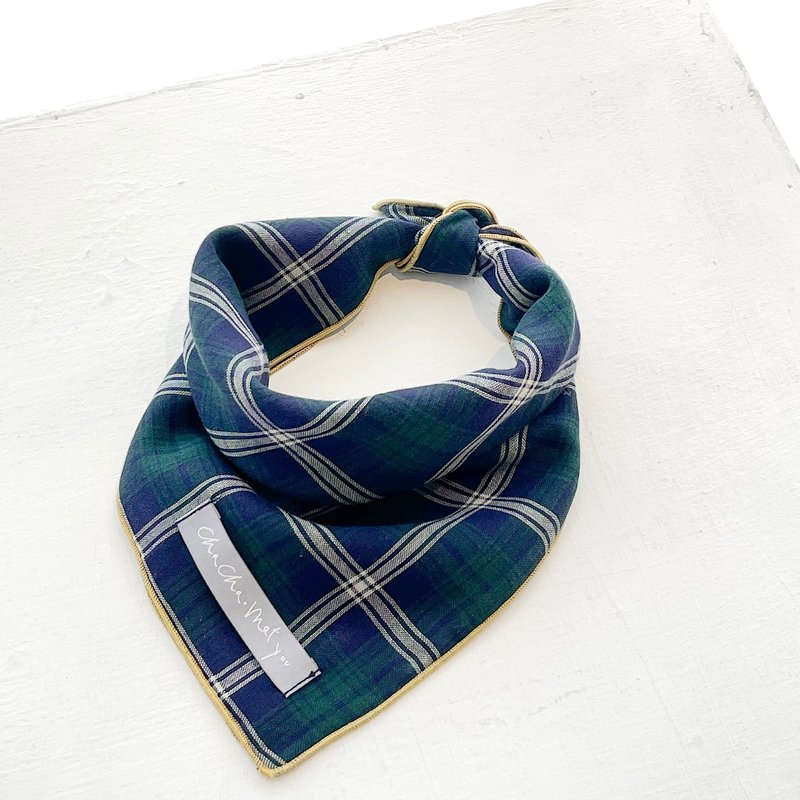 | chacha.metyou / 经典格纹双层纱领巾 / 狗狗喵喵毛小孩 | - 衣/帽 - 棉．麻 多色