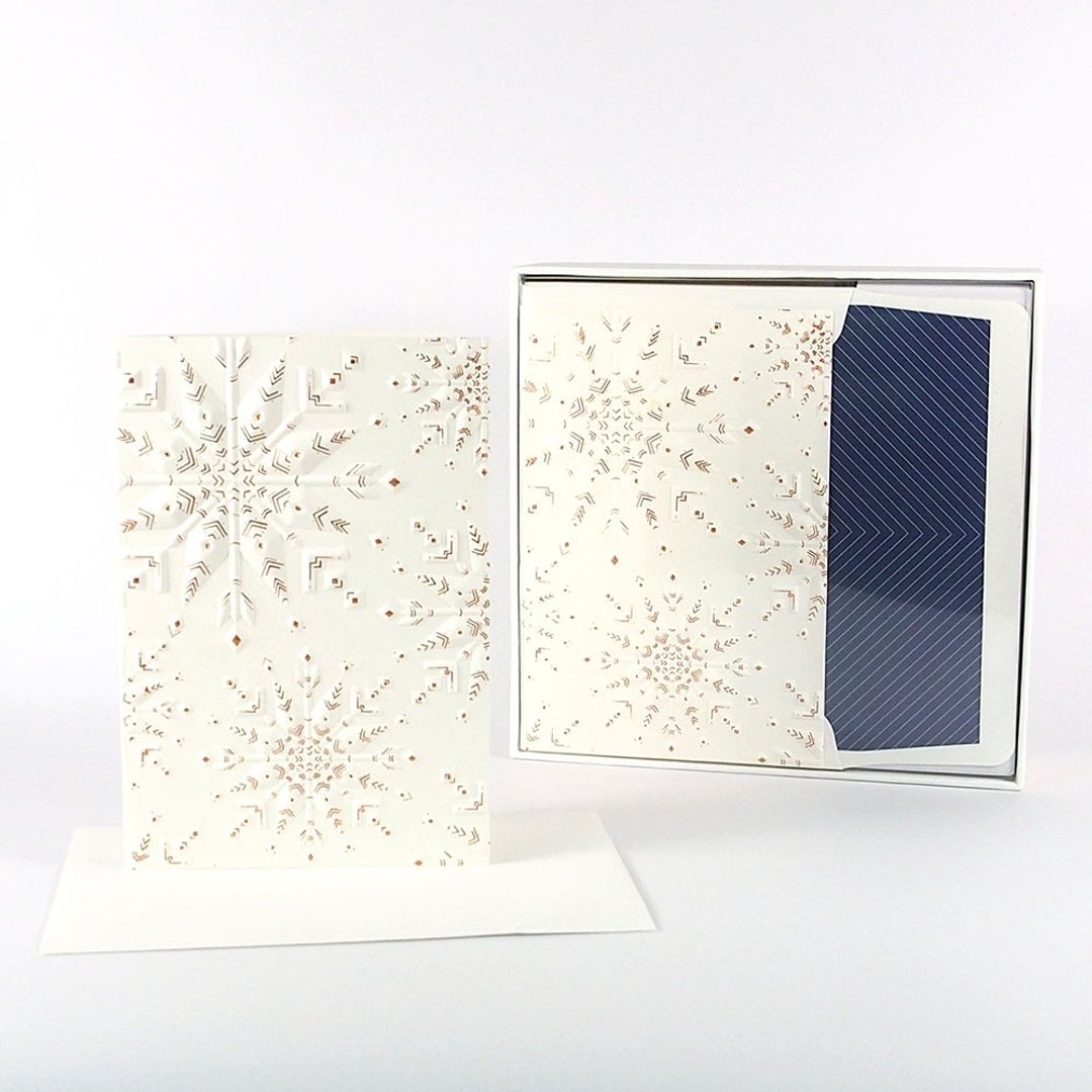 雪花图腾  耶诞盒卡8入【Hallmark-卡片 圣诞节系列】 - 卡片/明信片 - 纸 多色