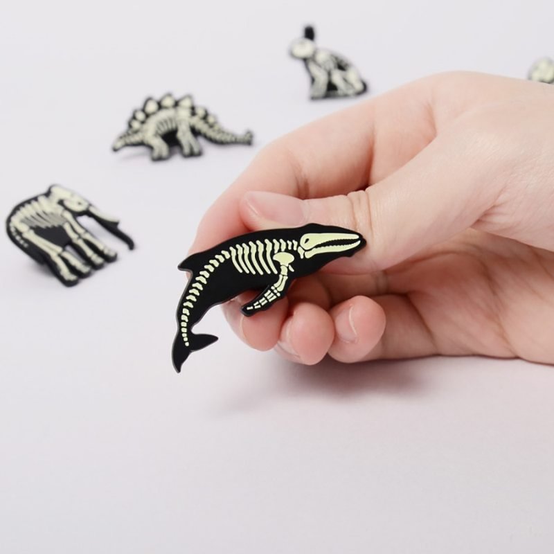 夜光动物徽章－蓝鲸 Blue Whale - 徽章/别针 - 其他金属 