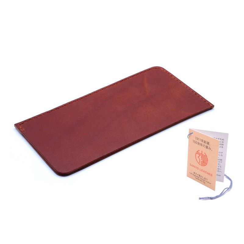 Wallet Brown oil leather used genuine leather made in Japan - 皮夹/钱包 - 真皮 咖啡色