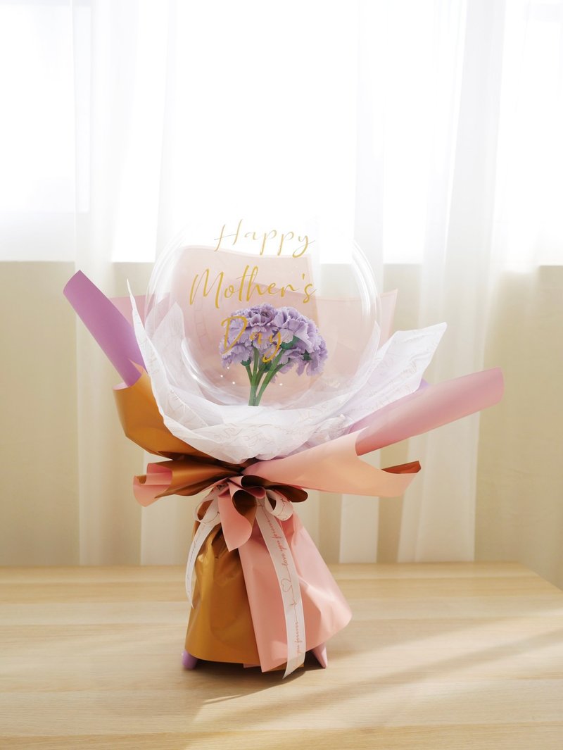 气球花束(康乃馨款) 母亲节礼物/毕业礼/生日礼/开幕礼/情人节礼 - 干燥花/捧花 - 其他材质 粉红色