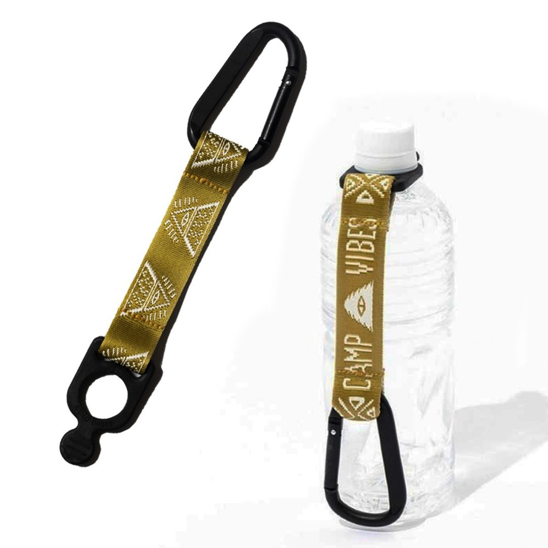 POLER FISHING NET BOTTLE STRAP 饮料瓶扣带 狼棕 - 露营用品 - 防水材质 卡其色