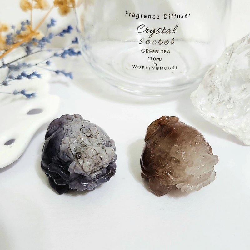 小叶紫檀龙龟/褐兔毛龙龟 - 摆饰 - 水晶 紫色