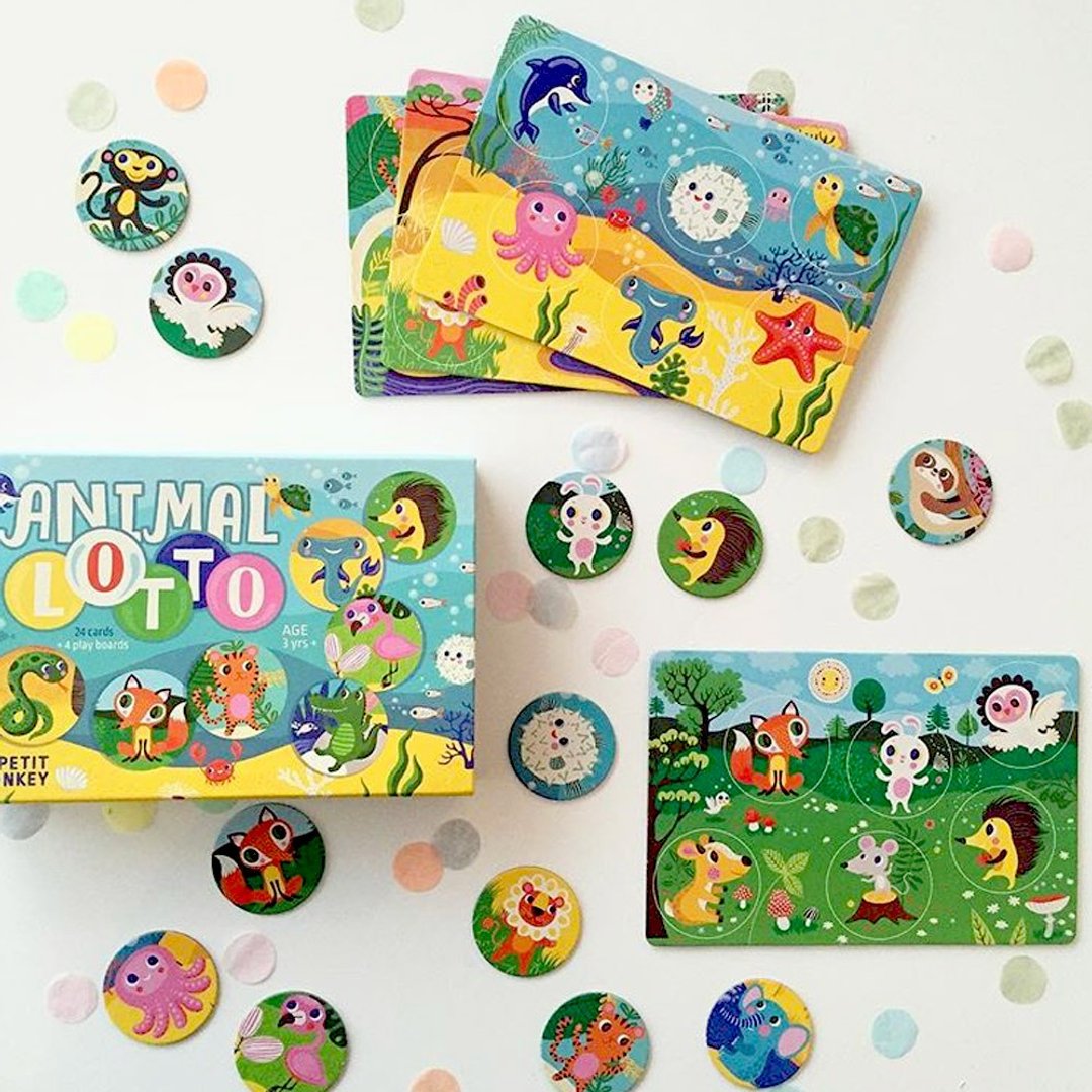 荷兰Petit Monkey ─ 动物乐透记忆拼图(3Y+) 儿童玩具 - 玩具/玩偶 - 纸 多色