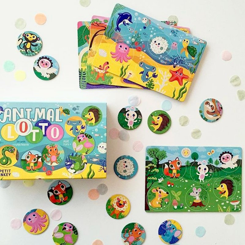 荷兰Petit Monkey ─ 动物乐透记忆拼图(3Y+) 儿童玩具 - 玩具/玩偶 - 纸 多色