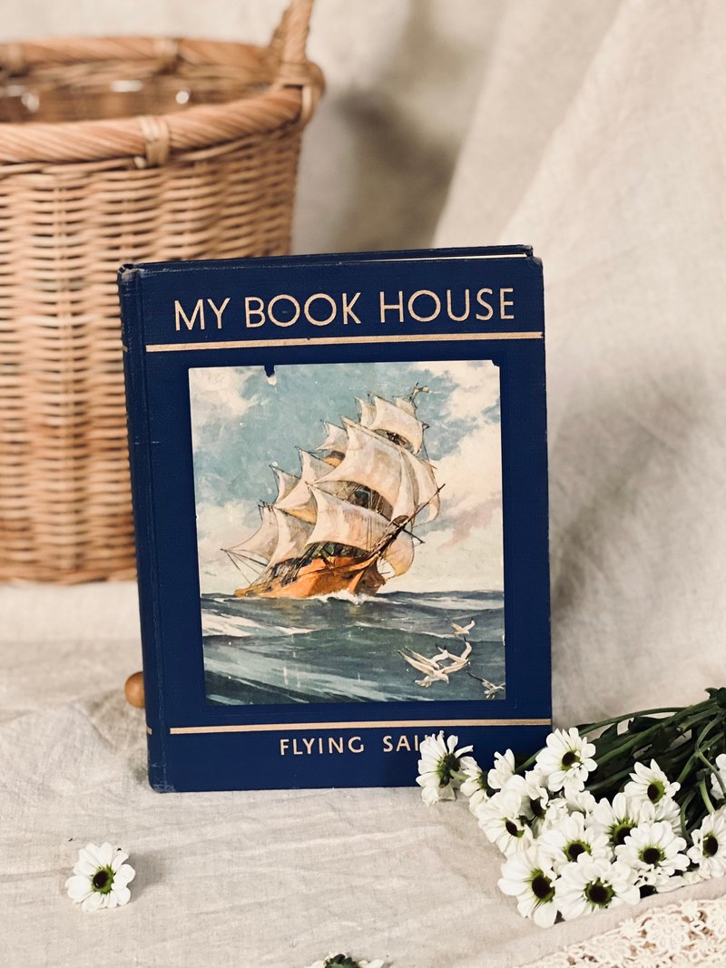 Vintage 1953年出版美国童书My Bookhouse - Flying Sails - 刊物/书籍 - 纸 蓝色