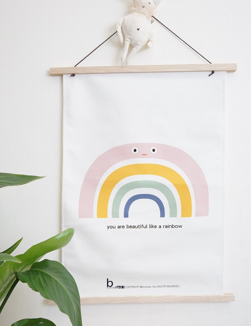 Bonbies挂布 家居装饰 壁饰 | YOU ARE BEAUTIFUL LIKE A RAINBOW - 海报/装饰画/版画 - 棉．麻 