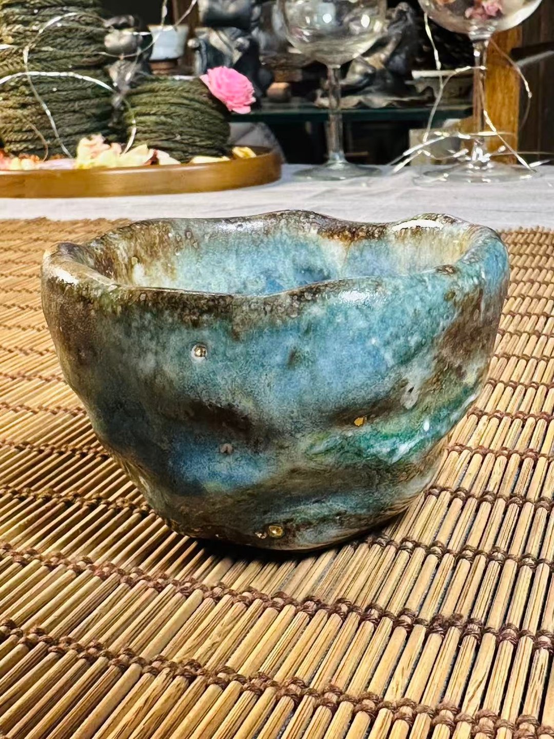 灰釉手捏杯-容量约80cc - 茶具/茶杯 - 陶 