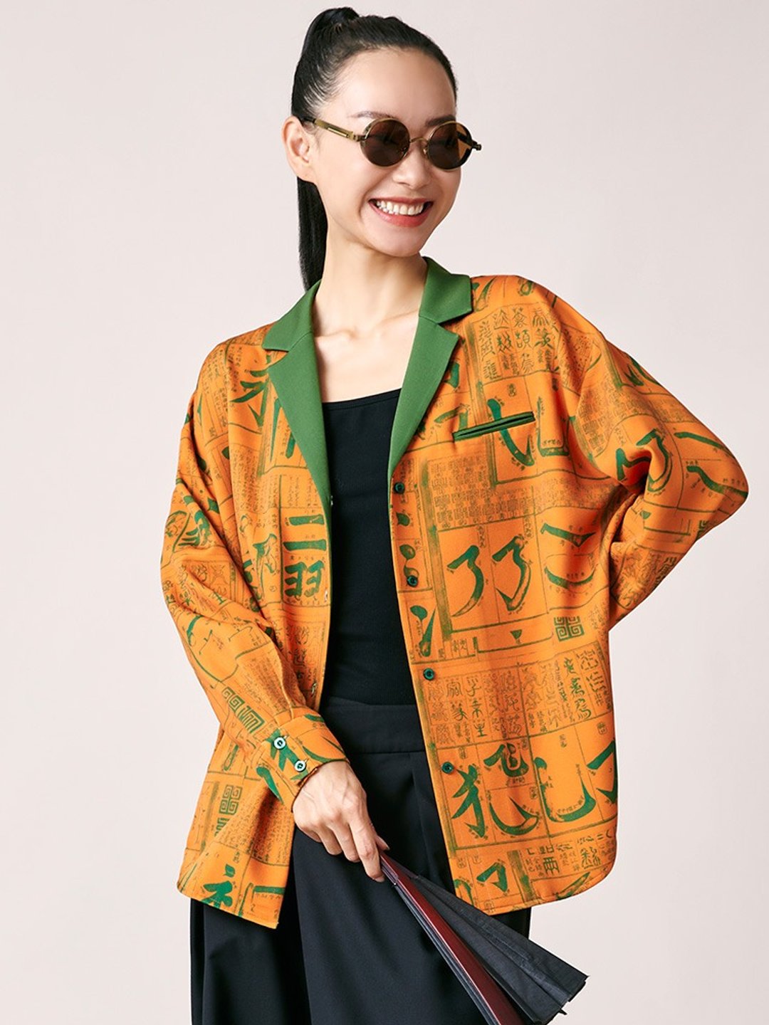 心画/书法衬衫中国风 复古宽松西装 - 女装西装外套/风衣 - 聚酯纤维 多色