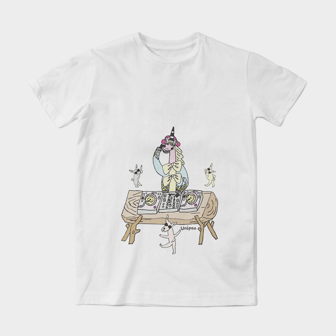 中性短袖T-Shirt DJ UNIPON by UNIPON | A050UT001 - 女装 T 恤 - 棉 