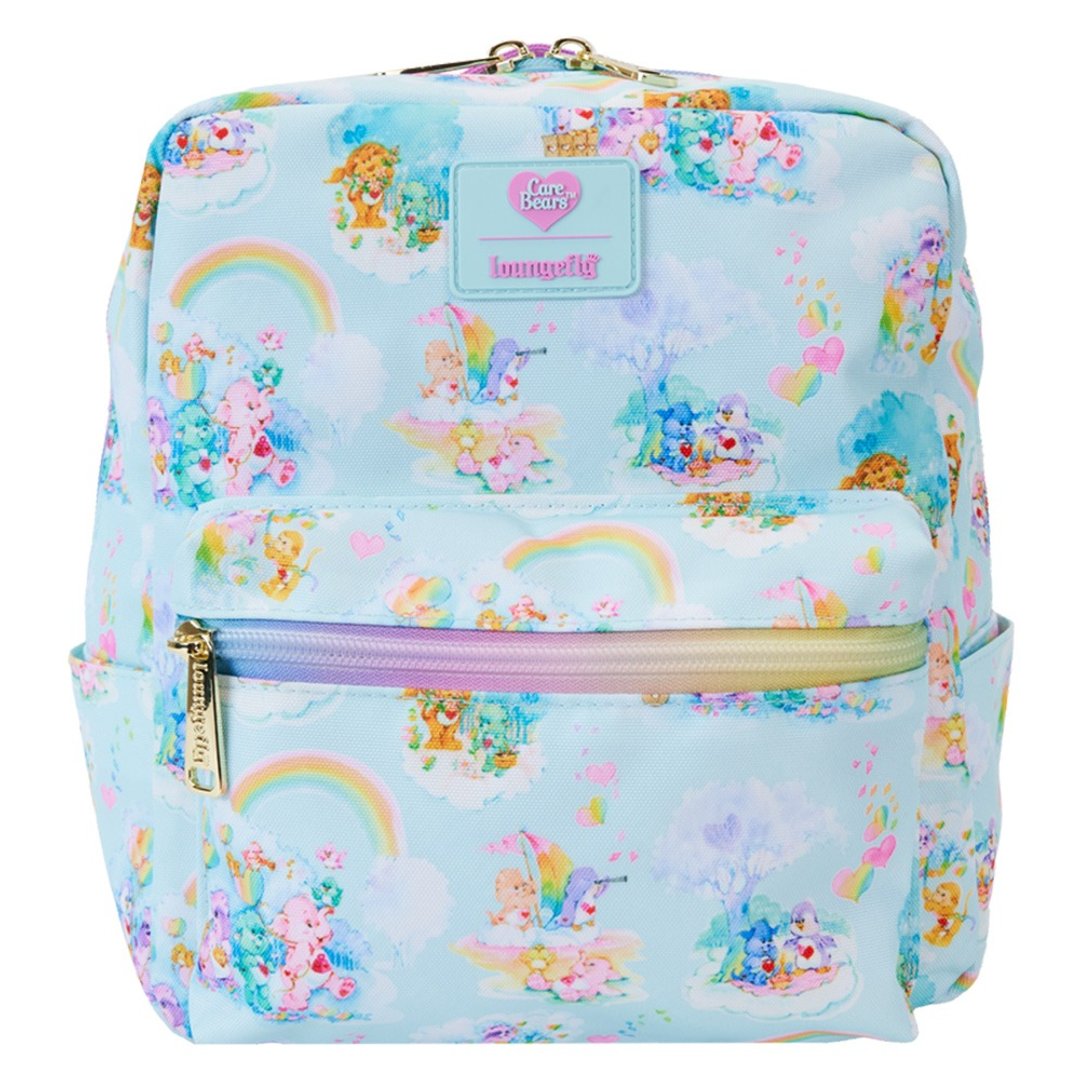 LOUNGEFLY-CARE BEARS 彩虹熊迷你后背包 - 后背包/双肩包 - 尼龙 多色