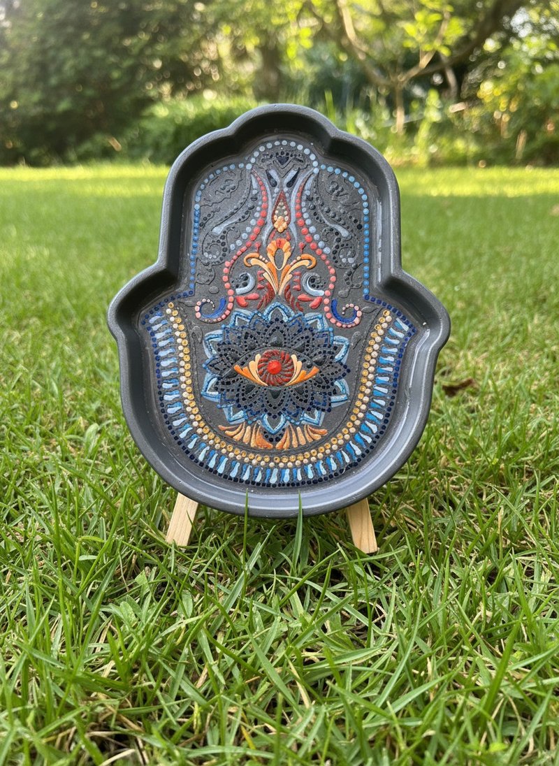 法蒂玛之手 点点曼陀罗 小物盘 薰香盘 (单盘) - 香薰/精油/线香 - 其他材质 多色